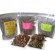 유기농어성초건초(300g(1봉지),자소엽 150g ,녹차150g